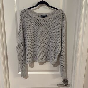 💚Silver w Metallic Crop Sweater💚